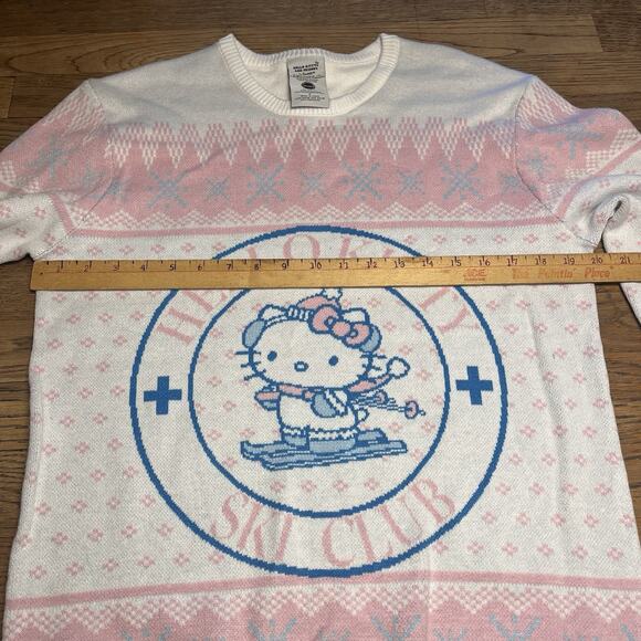 Hello Kitty and Friends Women Juniors Small Sweater Angel Intarsia Christmas $59 - Picture 15 of 16